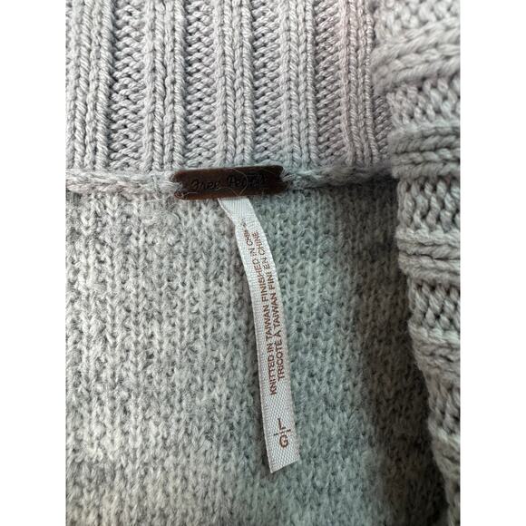 Free People Milo Oversized Tunic High Neck Sweater in Heather Grey Size large - Picture 7 of 10